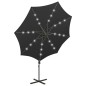 Ampelschirm mit Mast und LED Schwarz 300 cm Ampelschirm mit Mast und LED Schwarz 300 cm