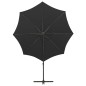 Ampelschirm mit Mast und LED Schwarz 300 cm Ampelschirm mit Mast und LED Schwarz 300 cm