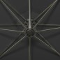 Ampelschirm mit Mast und LED Schwarz 300 cm Ampelschirm mit Mast und LED Schwarz 300 cm