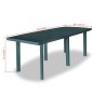 Gartentisch Grün 210 x 96 x 72 cm Kunststoff Gartentisch Grün 210 x 96 x 72 cm Kunststoff