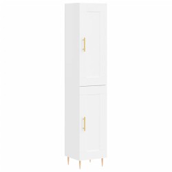 vidaXL Highboard Hochglanz-Weiß 34,5x34x180 cm Holzwerkstoff