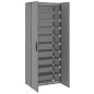 Schuhschrank Grau 60x30x166 cm Stoff Schuhschrank Grau 60x30x166 cm Stoff