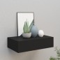 Wand-Schubladenregal Schwarz 40x23,5x10 cm MDF Wand-Schubladenregal Schwarz 40x23,5x10 cm MDF