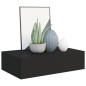 Wand-Schubladenregal Schwarz 40x23,5x10 cm MDF Wand-Schubladenregal Schwarz 40x23,5x10 cm MDF