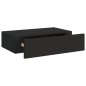 Wand-Schubladenregal Schwarz 40x23,5x10 cm MDF Wand-Schubladenregal Schwarz 40x23,5x10 cm MDF