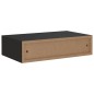 Wand-Schubladenregal Schwarz 40x23,5x10 cm MDF Wand-Schubladenregal Schwarz 40x23,5x10 cm MDF