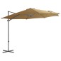 vidaXL Ampelschirm mit Stahlmast Taupe 300 cm vidaXL Ampelschirm mit Stahlmast Taupe 300 cm