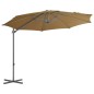 vidaXL Ampelschirm mit Stahlmast Taupe 300 cm vidaXL Ampelschirm mit Stahlmast Taupe 300 cm
