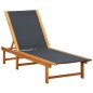 Sonnenliege mit Tisch Akazie Massivholz und Textilene Sonnenliege mit Tisch Akazie Massivholz und Textilene