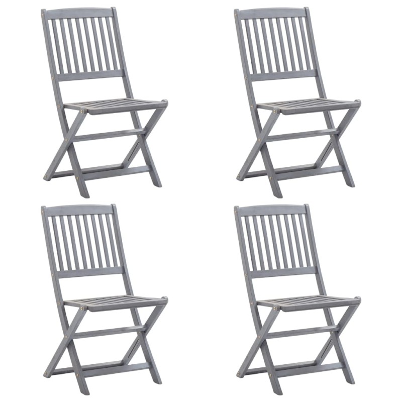 Klappbare Gartenstühle 4 Stk. Massivholz Akazie Klappbare Gartenstühle 4 Stk. Massivholz Akazie