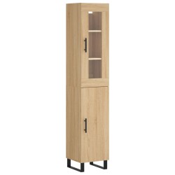 vidaXL Highboard Sonoma-Eiche 34,5x34x180 cm Holzwerkstoff