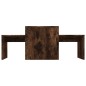 Couchtisch-Set Räuchereiche 100x48x40 cm Holzwerkstoff Couchtisch-Set Räuchereiche 100x48x40 cm Holzwerkstoff