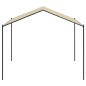 Gartenpavillon Beige 4x3 m Stahl und Stoff Gartenpavillon Beige 4x3 m Stahl und Stoff