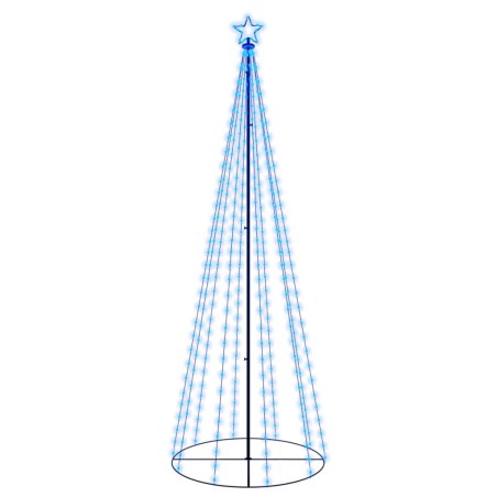 vidaXL LED-Weihnachtsbaum Kegelform Blau 310 LEDs 100x300 cm