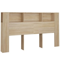 Kopfteil mit Ablagen Sonoma-Eiche 180x18,5x104,5 cm
