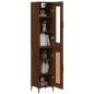 Highboard Braun Eichen-Optik 34,5x34x180 cm Holzwerkstoff Highboard Braun Eichen-Optik 34,5x34x180 cm Holzwerkstoff