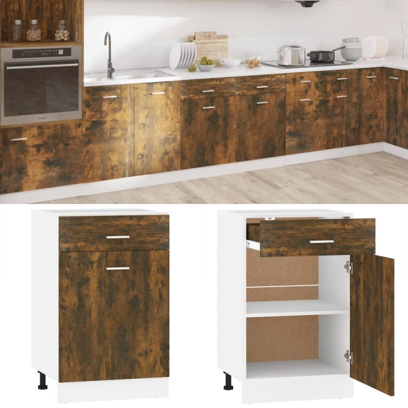 Unterschrank mit Schublade Räuchereiche 50x46x81,5 cm Unterschrank mit Schublade Räuchereiche 50x46x81,5 cm