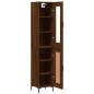 Highboard Braun Eichen-Optik 34,5x34x180 cm Holzwerkstoff Highboard Braun Eichen-Optik 34,5x34x180 cm Holzwerkstoff