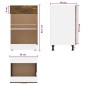 Unterschrank mit Schublade Räuchereiche 50x46x81,5 cm Unterschrank mit Schublade Räuchereiche 50x46x81,5 cm