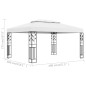 vidaXL Pavillon mit Doppeldach 3x4 m Weiß vidaXL Pavillon mit Doppeldach 3x4 m Weiß