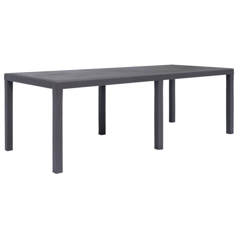 vidaXL Gartentisch Braun 220x90x72 cm Kunststoff Rattan-Optik vidaXL Gartentisch Braun 220x90x72 cm Kunststoff Rattan-Optik
