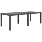 vidaXL Gartentisch Braun 220x90x72 cm Kunststoff Rattan-Optik vidaXL Gartentisch Braun 220x90x72 cm Kunststoff Rattan-Optik