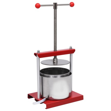 vidaXL Obst- und Weinpresse Edelstahl 6 L 