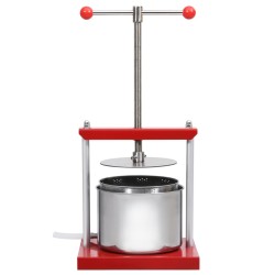 vidaXL Obst- und Weinpresse Edelstahl 6 L 