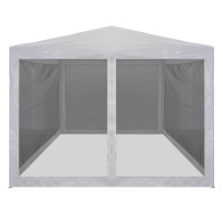 Partyzelt mit 4 Mesh-Seitenwänden 4 x 3 m