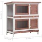 Kaninchenstall 4 Türen Braun Holz Kaninchenstall 4 Türen Braun Holz