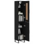 Highboard Schwarz 34,5x34x180 cm Holzwerkstoff Highboard Schwarz 34,5x34x180 cm Holzwerkstoff