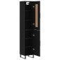 Highboard Schwarz 34,5x34x180 cm Holzwerkstoff Highboard Schwarz 34,5x34x180 cm Holzwerkstoff
