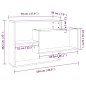 Wandregal Braun Eichen-Optik 104x20x58,5 cm Holzwerkstoff Wandregal Braun Eichen-Optik 104x20x58,5 cm Holzwerkstoff