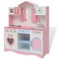 Spielzeugküche Holz 82×30×100 cm Rosa und Weiß Spielzeugküche Holz 82×30×100 cm Rosa und Weiß