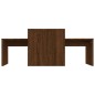 Couchtisch-Set Braun Eichen-Optik 100x48x40 cm Holzwerkstoff Couchtisch-Set Braun Eichen-Optik 100x48x40 cm Holzwerkstoff