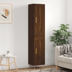 Highboard Braun Eichen-Optik 34,5x34x180 cm Holzwerkstoff