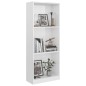 vidaXL Bücherregal 3 Fächer Hochglanz-Weiß 40x24x108 cm Holzwerkstoff vidaXL Bücherregal 3 Fächer Hochglanz-Weiß 40x24x108 cm Holzwerkstoff