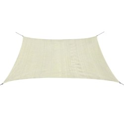 Sonnensegel HDPE Quadratisch 3,6x3,6 m Creme