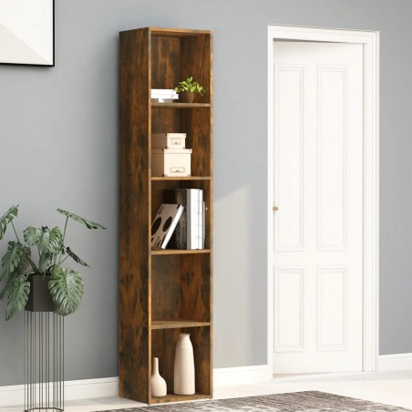 vidaXL Bücherregal Räuchereiche 40x30x189 cm Holzwerkstoff