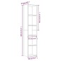 vidaXL Bücherregal Räuchereiche 40x30x189 cm Holzwerkstoff vidaXL Bücherregal Räuchereiche 40x30x189 cm Holzwerkstoff