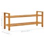 Schuhregal mit 2 Etagen 100x27x40 cm Massivholz Eiche Schuhregal mit 2 Etagen 100x27x40 cm Massivholz Eiche