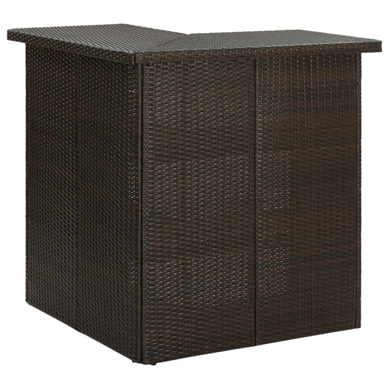 Eck-Bartisch Braun 100x50x105 cm Poly Rattan Eck-Bartisch Braun 100x50x105 cm Poly Rattan