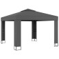 Pavillon mit Doppeldach 3 x 3 m Anthrazit Pavillon mit Doppeldach 3 x 3 m Anthrazit