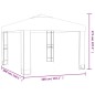 Pavillon mit Doppeldach 3 x 3 m Anthrazit Pavillon mit Doppeldach 3 x 3 m Anthrazit