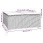 Garten-Couchtisch Braun 60x60x30 cm Poly Rattan und Glas Garten-Couchtisch Braun 60x60x30 cm Poly Rattan und Glas
