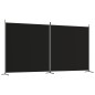 2-tlg. Paravent Schwarz 348x180 cm Stoff 2-tlg. Paravent Schwarz 348x180 cm Stoff