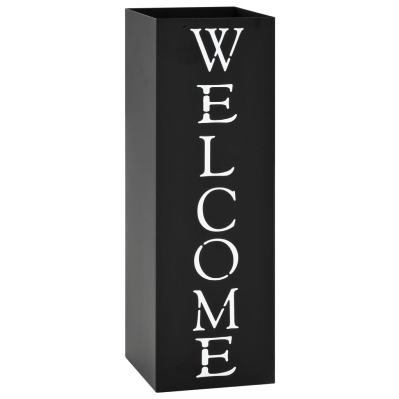 Regenschirmständer Welcome Stahl Schwarz Regenschirmständer Welcome Stahl Schwarz