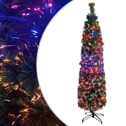 Künstlicher Weihnachtsbaum Schlank mit Ständer 180 cm Glasfaser