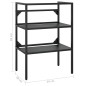vidaXL Badezimmer Waschtischgestell Schwarz 59x38x83 cm Eisen vidaXL Badezimmer Waschtischgestell Schwarz 59x38x83 cm Eisen