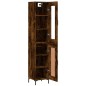 Highboard Räuchereiche 34,5x34x180 cm Holzwerkstoff Highboard Räuchereiche 34,5x34x180 cm Holzwerkstoff